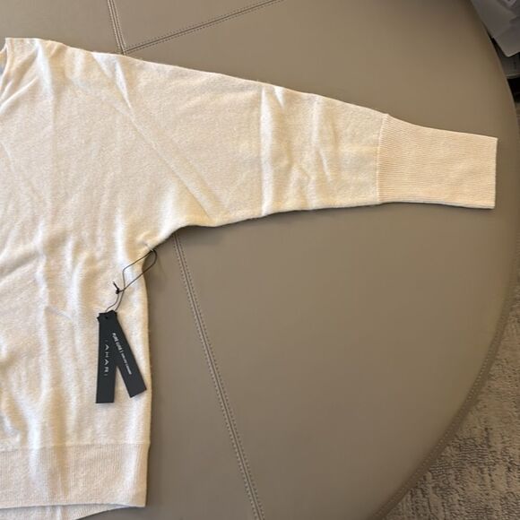 Tahari NWT 2 Ply Cashmere Sweater in Off White. Size XL. - Picture 4 of 8